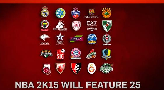 《NBA 2K15》最新预告 25支欧洲球队将加盟