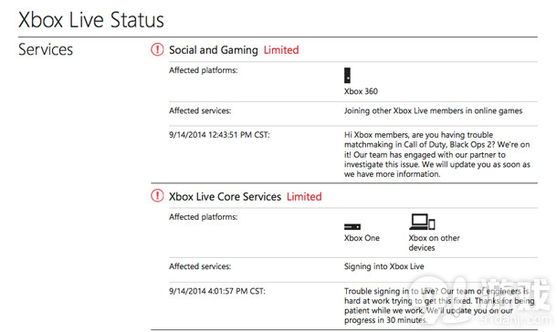Xbox Live登陆和多人游戏问题频繁爆出 微软反