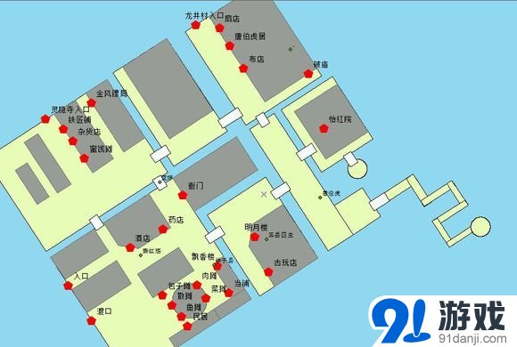 《侠客风云传》杭州地图_91单机游戏网